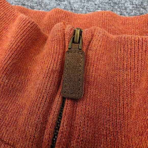 Polo Ralph Lauren Sweater Mens Medium Orange 1/4 Zip Cotton Knit Pullover Preppy - Picture 11 of 16